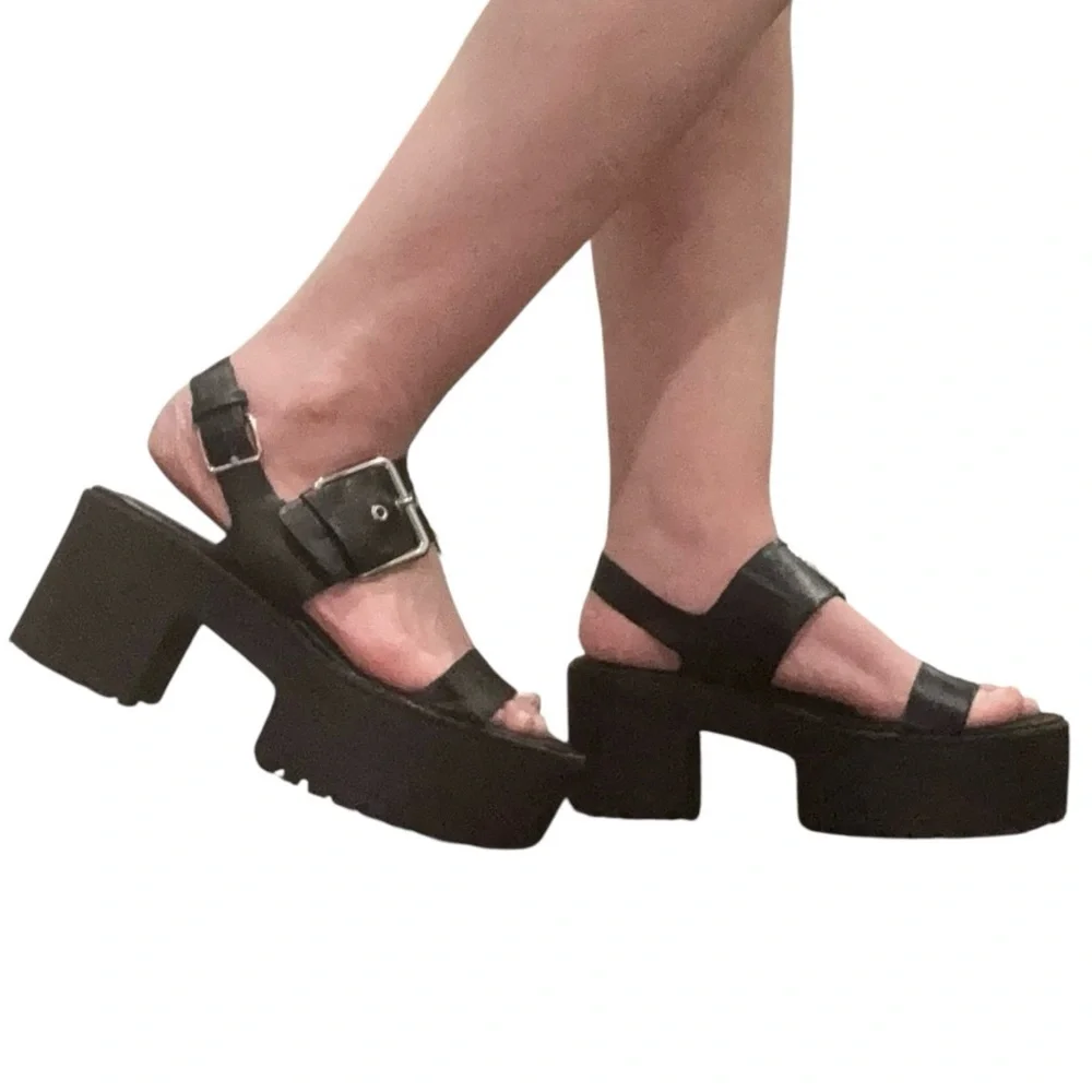 ASOS Black Chunky Platform Sandals